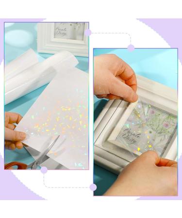 30 Sheets Holographic Vinyl Overlay - Transparent Holographic Adhesive Laminate for Stickers - A4 Size 8.3 x 11.7 Inches - Buy Online on GoSupps.com