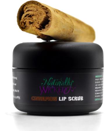 Naturally Wicked Cinnamon Lip Scrub - Natural & Vegan Exfoliant (15ml) - Buy Online on GoSupps.com
