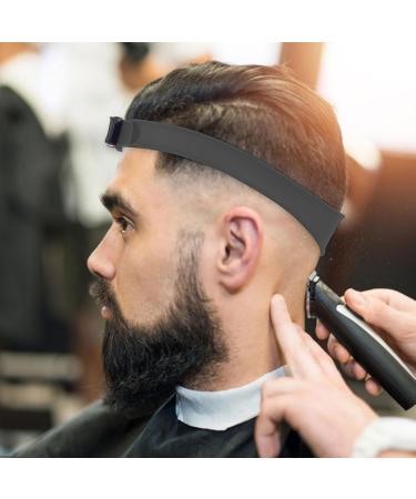 Hairline Shaping Tool | Hairline Shaping Haircut Bands Tool - Adjustable Curved Silicone Haircut Bands for Hair Salons and Home Black - Buy Online on GoSupps.com