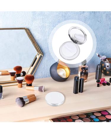 Lurrose Empty Powder Compact Foundation with Mirror - Travel-Friendly Silver Powder Pots (2pcs) | International Shipping Available - Buy Online on GoSupps.com