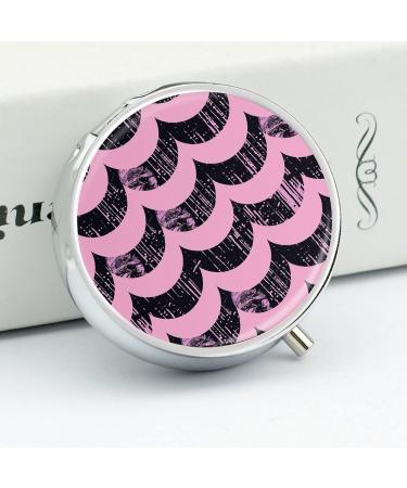 Travel Pill Box - 3 Compartment Portable Medicine Organizer with Stripe & Black Pattern | Small Pill Case for Purse & Pocket - Buy Online on GoSupps.com