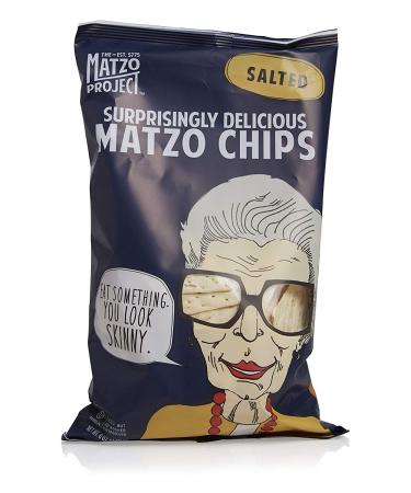 Matzo Chips, Salted, from The Matzo Project, Kosher, Vegan, Nut-Free, No Trans Fat, Nothing Artificial, 6 Ounce (Pack of 3) Salted 6 Ounce (Pack of 3)