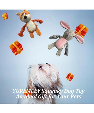 Yuremeey Elephant Dog Toys | Plush Squeaky Tug Toys for Small & Medium Dogs | Interactive Cuddly Toys with Wrinkle Paper - Buy Online on GoSupps.com