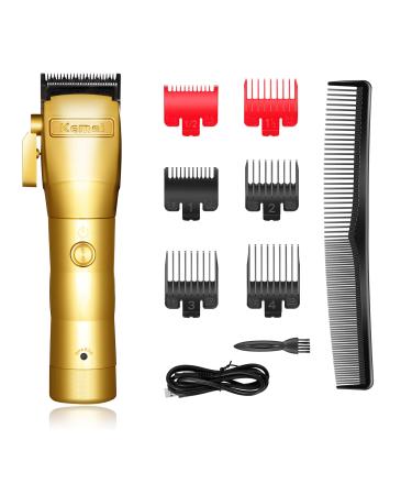 Kemei Professional Mens Hair Clippers Hair Trimmer for Men Cordless Grooming Kit Kemei 2850 for Barbers and Stylists USB Rechargeable