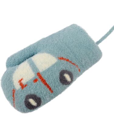 Cute Fox Knitting Toddler Gloves | Winter Thermal Plush Lining | 1-3 Yrs | Car/Blue - Buy Online on GoSupps.com