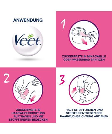 Veet Sugaring Sugar Paste with Argan Oil - Hair Removal for Smooth Skin | 5 x 250ml | Up to 4 Weeks Results - International Shipping Available - Buy Online on GoSupps.com