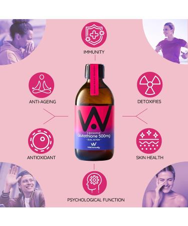 Premium Liposomal Glutathione 500mg Supplement with Vitamin B6 & Selenium - High Bioavailability - Powerful Antioxidant - 300ml (Pack of 1) - Buy Online on GoSupps.com