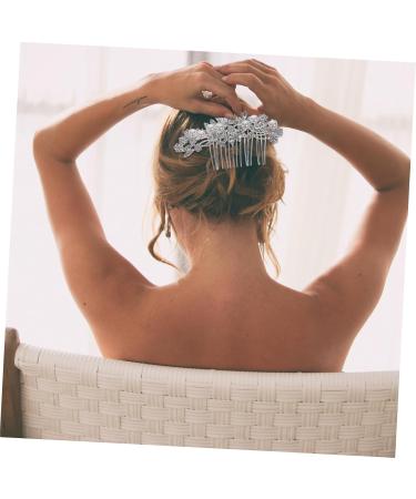DOITOOL Pearl Headpiece Bridal Hair Comb Fashion Hair Comb Jeweled Hair Clips Pearl Hair Barrettes Wedding Rhinestone Hair Comb Hair Insertion Comb Silver Bride Accessories - Buy Online on GoSupps.com