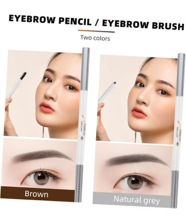 Beavorty 4 pcs Brow Dual Pencil -in- Tool with Pencils Enhancer Brush Eyebrow Makeup 1 count (Pack of 1) Assorted Colorx2pcs - Buy Online on GoSupps.com