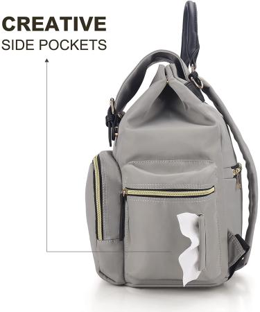 VS VOGSHOW Diaper Bag Backpack: Stylish & Durable Gray Maternity Nappy Bag - Buy Online on GoSupps.com