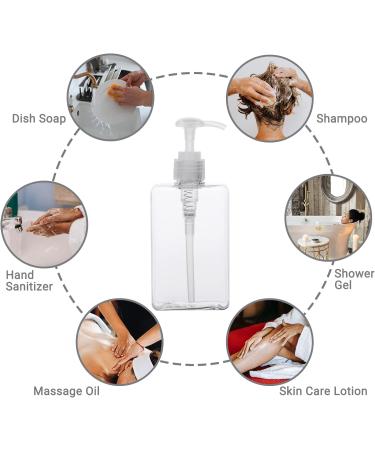 Suream 9.5oz Refillable Shampoo & Conditioner Bottles 3Pack - Clear Plastic Pump Dispensers for Shower - Ideal for Body Wash, Essential Oil, Liquid Lotion - 280ml Capacity - Buy Online on GoSupps.com