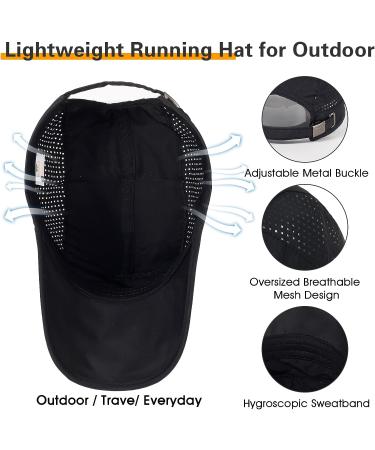 Geyanuo Quick Drying Unstructured Mesh Running Hat - Black+White - Buy Online on GoSupps.com