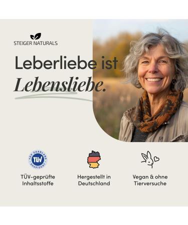 Steiger Naturhof Leberkur - Vegan Liver Health Support with Artichokes Choline Vitamin E & B12 - 60 Capsules for 1 Month - Buy Online on GoSupps.com