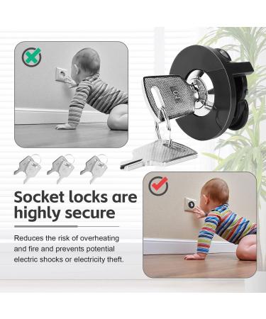 Child Protection Socket Lock 4 Pack Safety Sockets | Secure Electrical Outlets for Kids - Buy Online on GoSupps.com