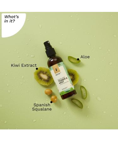 Pilgrim Squalane Face Toner & Mist - Refreshing Kiwi & Aloe Vera Infusion for Youthful Glow | 100ml - Buy Online on GoSupps.com