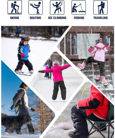 Camii Mia Big Girls Kids Snow Pants X-Large Black - Waterproof Insulated Cargo Ski Pants for Winter Outdoor Activities - Buy Online on GoSupps.com