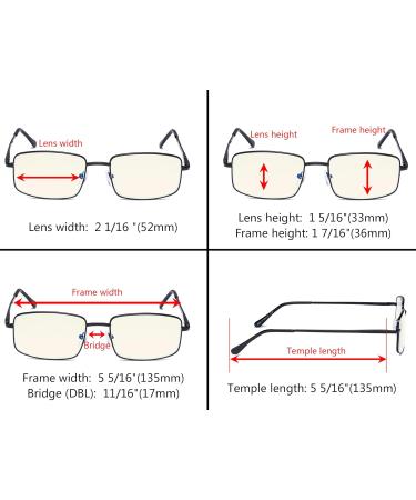 Buy Eyekepper 3 Pack Reading Glasses - Blue Light Blocking Metal Frame +0.75 Readers | International Shipping Available - Buy Online on GoSupps.com