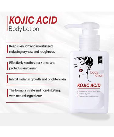 Quick Absorbing Body Cream 100ml Body Lotion Nourishing Moisturizing Skin Brightening Mild Body Cream Skin Brightening Moisturizing Kojic Acid Body Lotion for Dry Skin - Buy Online on GoSupps.com