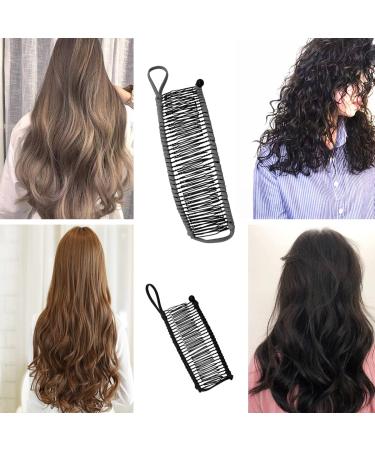 Vintage Bananen Crest Clips | Stretchable Dual Ridge Hair Clips - 4-Pack by Taizer | International Shipping - Buy Online on GoSupps.com