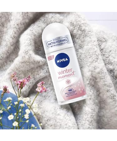 NIVEA Winter Moment Deo Roll-On 50 ml Antiperspirant with Winter Scent 48 Hour Antibacterial Deodorant - Buy Online on GoSupps.com