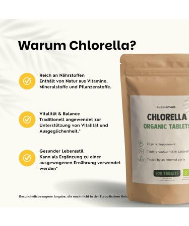 Cupplement Chlorella tablets 500 mg organic Combideal 4x 300 tablets algae detox spirulina multipack - Buy Online on GoSupps.com