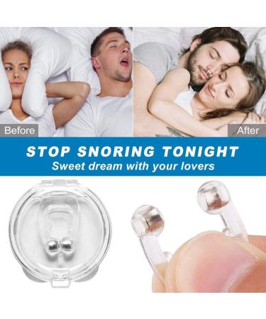 Anti Snore Nose Clip - Silicone Magnetic Snoring Solution for Men and Women - Pack of 4 - Transparent - Buy Online on GoSupps.com