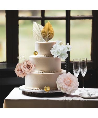 Euduq 29-Piece Boho Cake Decoration Set - Floral & Palm Leaf Decor for Birthdays Weddings & Baby Parties - Buy Online on GoSupps.com