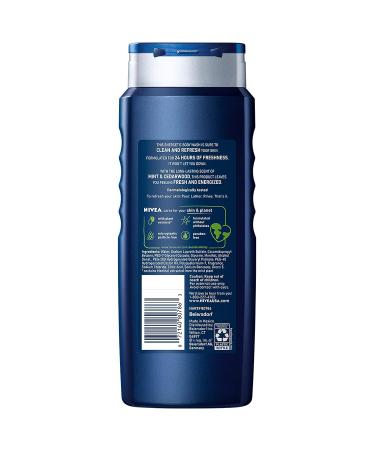 Nivea Men Energy Body Wash Bundle - 3 Pack, 16.9 fl oz Bottles with Mint Extract - Buy Online on GoSupps.com