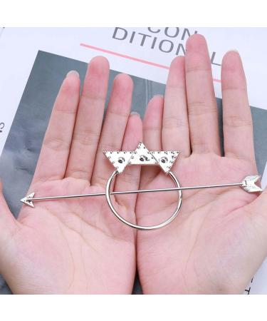 Yheakne Antique Arrow Circle Hair Slide Clip Barrette Geometric Hair Stick Holder Pin Vintage Hair Slide Bun Holder Alloy Hair Clip Metal Decorative Hair Accessories for Women and Girls (Gold) - Buy Online on GoSupps.com