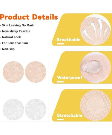 Nadezhda Men's Nipple Guard 100 Pairs - Anti Chafing Nipple Cover 1.57 Inches - White Teat Cover for Men - Buy Online on GoSupps.com