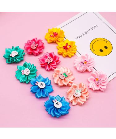 Mruq pet Happy Easter Day Dog Bows 80pcs Holiday Small Pet Dog Hair Bows Bulk Mix Cute Bunny Pattern Dog Flower Bows with Rubber Bands for Festival Puppy Dog Grooming Accessories A308-80 - Buy Online on GoSupps.com