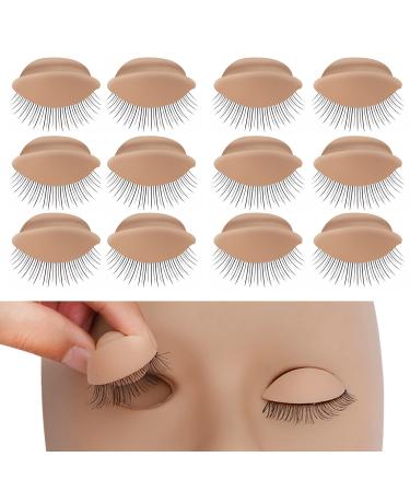 MAIZOA 6 pairs of replaceable eyelids (2 boxes)  MAIZOA Eyelash Replacement Eyelids used for eyelash training and practice makeup eyelash extension (Wheat color)