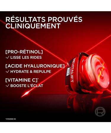 L'Or al Paris - Anti-Aging Deep Face Care - Triple Action Day Cream - With Hyaluronic Acid Pro-Retinol & Vitamin C - All Ski - Buy Online on GoSupps.com