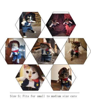 Delifur Christmas Cowboy Costume for Pets | Funny Dog & Cat Outfit for Holiday Parties - Buy Online on GoSupps.com