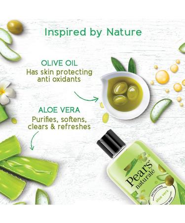 P.e.a.r.s Naturale Detoxifying Aloe Vera Body Wash 250 ml | 100% Natural Ingredients | Liquid Shower Gel with Olive Oil | Paraben Free for Glowing Skin | International Shipping Available - Buy Online on GoSupps.com