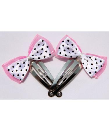 Unknown white with black dots - rockabilly bow hair clips hair clip hair clip hair clip hair accessories rock n roll rockabella polka dots
