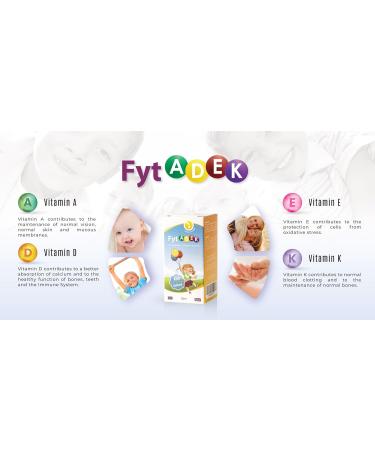 FytADEK Complete Multivitamin for Children | Development Support Immunity & Bone Health | Vitamins A D3 E K | Vegan Gluten Free & Additive Formula 15 ml - Buy Online on GoSupps.com