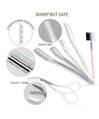 Professional Dermaplane Razor for Women - 14-in-1 Exfoliation Kit with Premium Blades | Gentle Hair Removal & Eyebrow Razors - BEAUTISILK - Buy Online on GoSupps.com