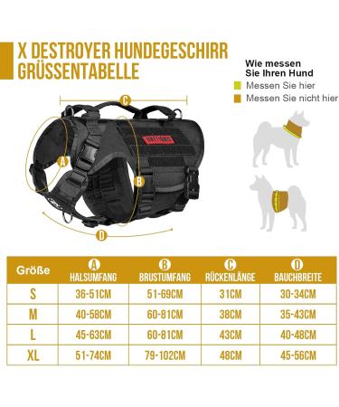 Oneigris Dog Harness | X Destroyer Tactical Adjustable Anti-Trail Tableware - Buy Internationally - Buy Online on GoSupps.com