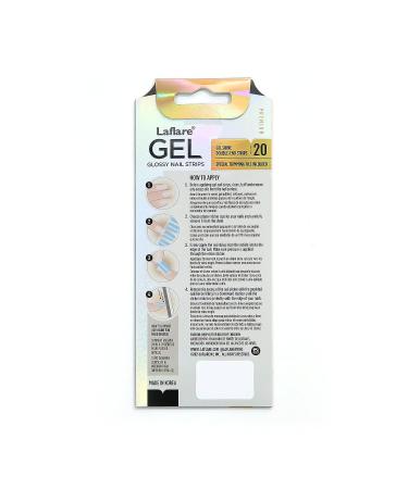 Laflare Gel Glossy Nail Strips - Hologram Silver Gradation | Self-Adhesive Gel Polish Stickers with Double-End Strips & Glitter False Nails - Buy Online on GoSupps.com