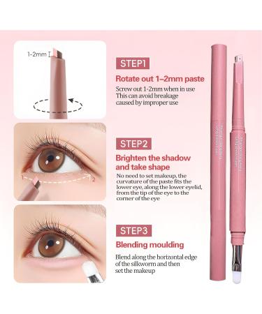 Eyebrow Pencil | Double Ended Pen - Angled Tip Applicator with Highlighter Pen for Brow Makeup Daily Work Evening Beginners - Buy Online on GoSupps.com