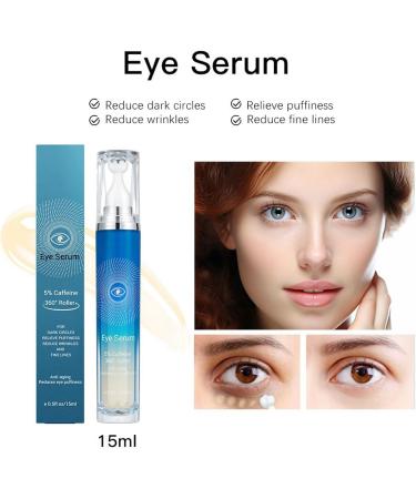  Mimoqk Eye Cream Dark Circles 15 ml Non-Greasy Hydrating Formula Fast Absorption Reduces Crow's Feet Calms Under-Eye Swelling Eases Puffiness Skin Care for Daily Revitalization - Buy Online on GoSupps.com