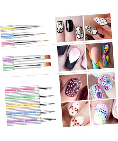 Beaupretty Portable Nail Tools Sets Nail Pen Wear- resistant nail art liner brush 2- way dotting nail painting nail building gel Wear-resistant Dotting double head Nail supplies abs - Buy Online on GoSupps.com