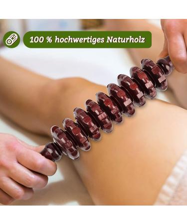 Whchiy Wooden Acupressure Massager - Anti-Cellulite Reflex Zone Massage Tool (39 cm Red) for Relaxation & Stress Relief - Buy Online on GoSupps.com