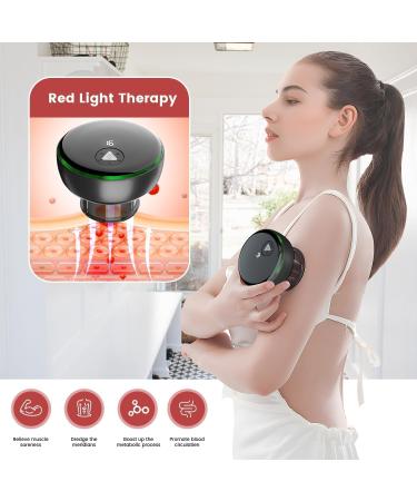Dyroe Electric Infrared Cupping Massager - Intelligent 16 Gears 3 Modes Remote Control for Pain Relief & Detoxification | Smart Gua Sha Cupper - Buy Online on GoSupps.com
