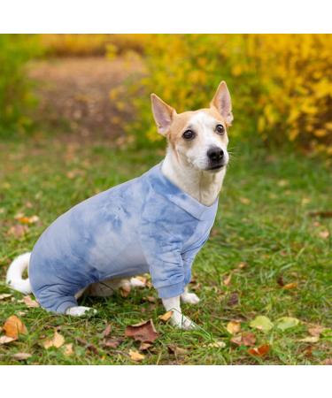 Blue Dog Sweater with Legs - Cotton Pajamas & Windproof Coat for Small/Medium Dogs (Size S) - Warm Puppy Jacket - Buy Online on GoSupps.com