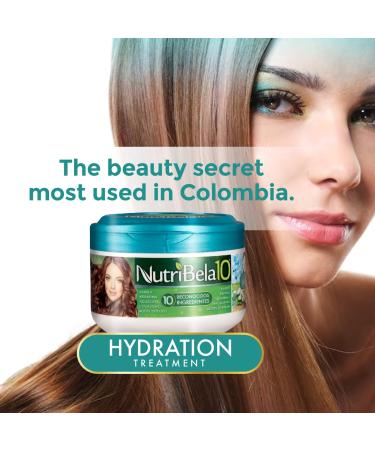 Nutribela Hydration Hair Mask & Deep Conditioner - 2 Pack for Damaged & Dry Hair with Avocado Argan Collagen Coconut Oil Keratin Aloe Vera Vitamin E & Shea Butter - Ideal for Curly & Frizzy Hair - Buy Online on GoSupps.com
