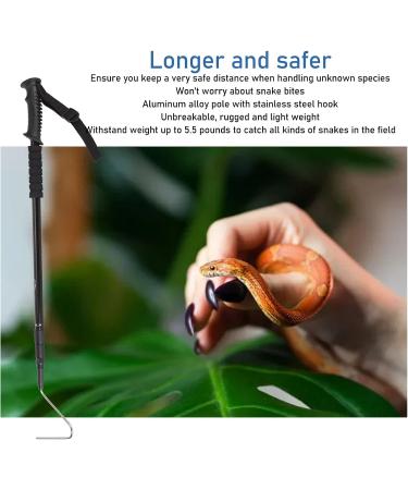 Bewinner Stainless Steel Extensible Snake Hook - Portable Reptile Catcher Stick for Safe Handling and Retrieval - Rattlesnake Grabber Tool - Buy Online on GoSupps.com