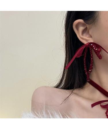 Southjieling Gothic Band with Fly Necklace & Earrings Set | Crystal Pearls Choker & Fashionable Loop Earrings for Women - Black - Buy Online on GoSupps.com