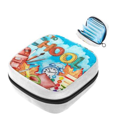 GIAPB Sanitary Napkin Storage Bag Period Bag Tampon Bag Makeup Bag Pad Pouch Autumn Colorful Color1304